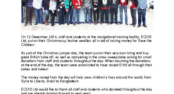 thumbnail of Christmas Jumpers Raise £100 for Save the Children